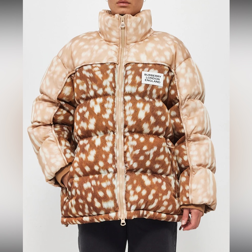 Burberry Brown Puffer Jacket Women Size XS